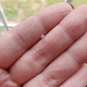 White Rhinestone Sterling silver nose stud 🌻